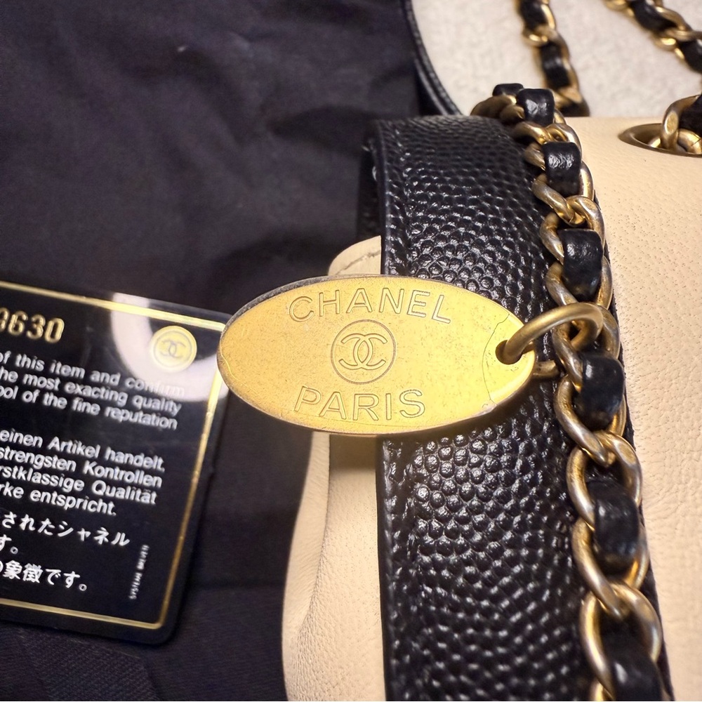 Chanel Lovely Chains Small Flap Bag Beige and Black - Picture 4 of 16